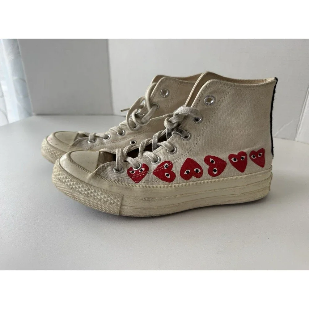 Converse Chuck Taylor Comme des Garcons PLAY High Top Multi-Heart White Men’s 5